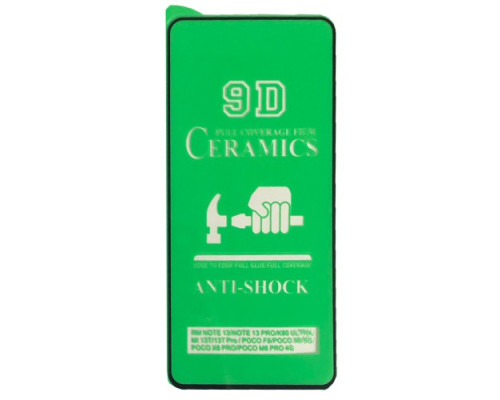 Захисне скло CERAMIC for Xiaomi Redmi Note 13 5G/Note 13 Pro 4G/Note 14S/Poco F5 чорне тех пак mag-2000001535332136939