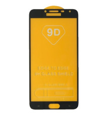 Захисне скло 9D Samsung J4 2018 чорне тех пак mag-200000145344532664