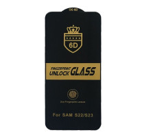 Захисне скло 6D Anti-static for Samsung S22 чорне тех пак mag-200000145425158601