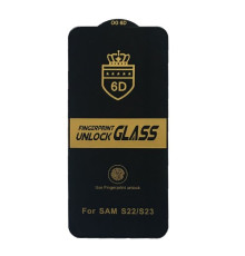 Захисне скло 6D Anti-static for Samsung S22 чорне тех пак mag-200000145425158601