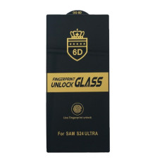 Захисне скло 6D Anti-static for Samsung S24 Ultra чорне тех пак mag-2000001550083125493