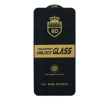 Захисне скло 6D Anti-static for Samsung S25 чорне тех пак mag-2000001576830133582