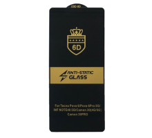 Захисне скло 6D Anti-static for Infinix Note 40 чорне тех. пак. mag-2000001577073143032