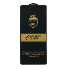 Захисне скло 6D Anti-static for Infinix Note 40 чорне тех. пак. mag-2000001577073143032