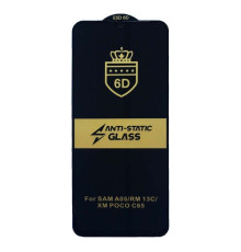 Захисне скло 6D Anti-static for Samsung A06 (A065) чорне тех упаковка mag-200000154955155222