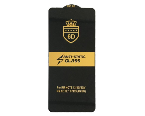 Захисне скло 6D Anti-static for Xiaomi Redmi Note 13 4G/ Redmi Note 13 Pro 5G тех пак mag-200000151919654056