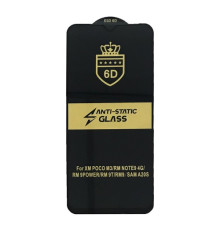 Захисне скло 6D Anti-static for Xiaomi Redmi 9 чорне тех. пак. mag-20000012510105985