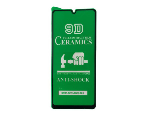 Захисне скло CERAMIC for Samsung A32 (A325) чорне тех. пак. mag-2000001296080137862