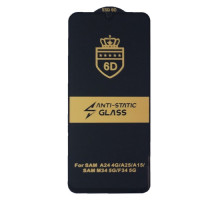 Захисне скло 6D Anti-static for Samsung A15/A25/M15 чорне тех упаковка mag-2000001491751100164