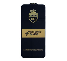 Захисне скло 6D Anti-static for Xiaomi Redmi Note 12/Note 12 5G/Poco X5 чорне тех пак mag-2000001439890103512