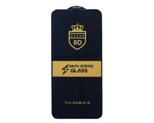 Захисне скло 6D Anti-static for Samsung A16 4G/A16 5G/A17/M16 чорне тех упаковка mag-200000154956855223
