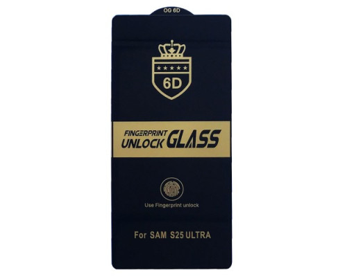 Захисне скло 6D Anti-static for Samsung S25 Ultra чорне тех пак mag-2000001576854133584