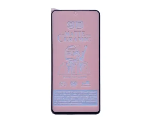 Захисне скло Ceramic MATTE for Xiaomi Redmi Note 14 4G EU (164,8мм) чорне тех пак mag-2000001640371146879