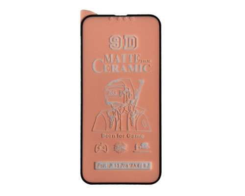 Захисне скло Ceramic MATTE for iPhone 13 Pro Max чорне тех. пак. mag-2000001345443100637