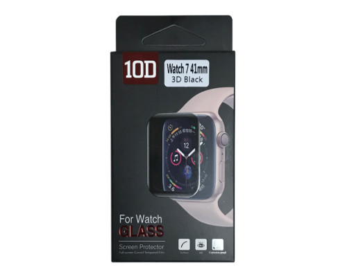Захисне скло 10D PET+ PMMA for Apple Watch 7 41 mm чорне mag-200000135225043825