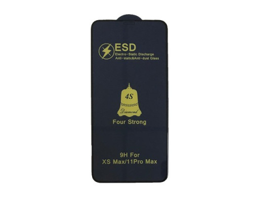 Захисне скло ESD 4S (anti-static) for iPhone XS Max/ 11 Pro Max чорне тех. пак. mag-200000135265643863