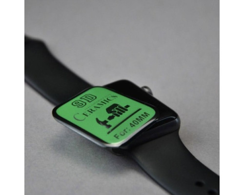 Захисне скло CERAMIC for Apple Watch 7 41mm чорне тех.пак. mag-200000138548717951