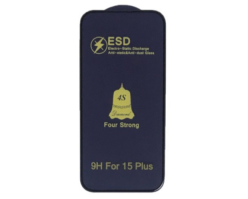 Захисне скло ESD 4S (anti-static) for iPhone 15 Plus чорне тех.пак. mag-2000001487235104793