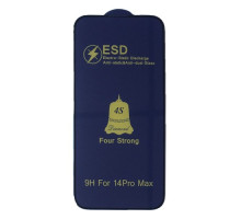 Захисне скло ESD 4S (anti-static) for iPhone 14 Pro Max чорне тех пак. mag-200000140985555418