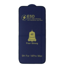 Захисне скло ESD 4S (anti-static) for iPhone 14 Pro Max чорне тех пак. mag-200000140985555418