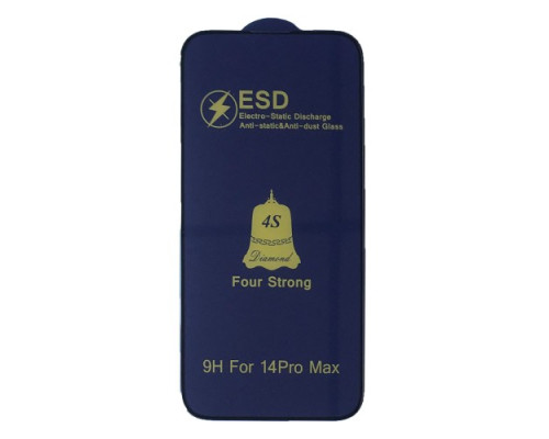 Захисне скло ESD 4S (anti-static) for iPhone 14 Pro Max чорне тех пак. mag-200000140985555418