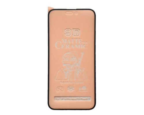 Захисне скло Ceramic MATTE for iPhone 16 Plus чорне тех пак mag-200000155733458938