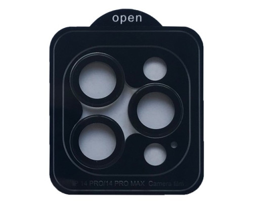 Захисне скло Camera METAL for iPhone 14 Pro/14 Pro Max black mag-2000001557860141246
