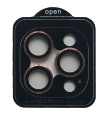 Захисне скло Camera METAL for iPhone 15 Pro / 15 Pro Max pink mag-2000001558072142438