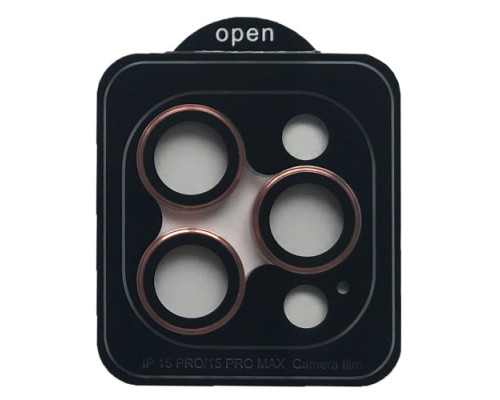 Захисне скло Camera METAL for iPhone 15 Pro / 15 Pro Max pink mag-2000001558072142438