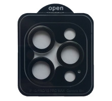 Захисне скло Camera METAL for iPhone 15 Pro / 15 Pro Max black mag-200000155802755128