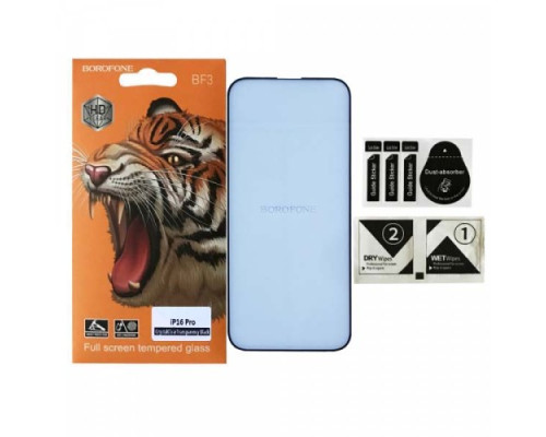 Захисне скло BOROFONE for iPhone 16 Pro/iPhone 17 чорне mag-2000001574348131531