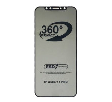 Захисне скло Privacy Anti-static 360° for iPhone 11 Pro/X/XS тех.пак. mag-2000001604601137886