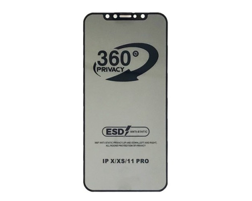 Захисне скло Privacy Anti-static 360° for iPhone 11 Pro/X/XS тех.пак. mag-2000001604601137886