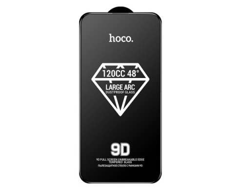 Захисне скло HOCO A34 9D Large Arc dustproof for iPhone 15 ProMax Black mag-6942007607469138249