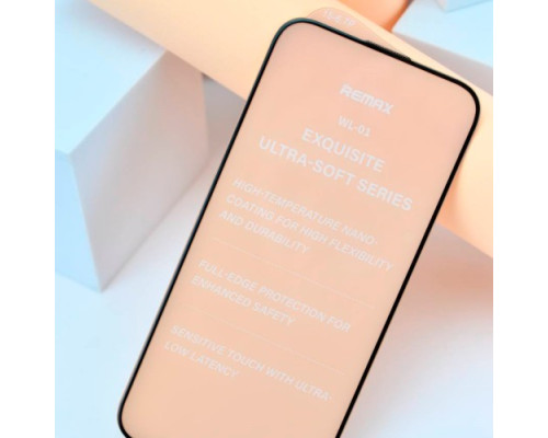 Захисне скло Remax WL-01 Future Ultra-soft Series HD for iPhone 15 Pro чорне mag-695485121988058831