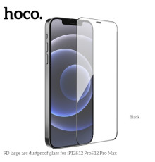 Захисне скло HOCO A34 9D Large Arc dustproof for iPhone 12 Pro Max Black mag-6931474793591135634