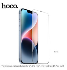 Захисне скло HOCO A34 9D Large Arc dustproof for iPhone 13ProMax/14Plus Black mag-693147479361462090