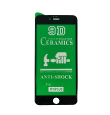 Захисне скло CERAMIC for iPhone 6 Plus/6S Plus чорне тех. пак. mag-200000119628121606