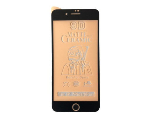 Захисне скло Ceramic MATTE for iPhone 7+/8+ чорне тех. пак. mag-200000122084923976