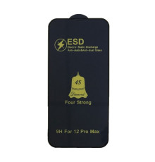 Захисне скло ESD 4S (anti-static) for iPhone 12 Pro Max чорне тех. пак. mag-200000135266343864