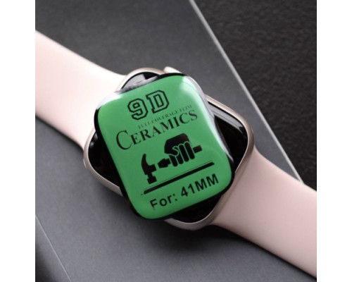 Захисне скло CERAMIC for Apple Watch 7 45mm чорне тех.пак. mag-200000138549417952