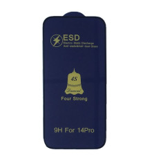 Захисне скло ESD 4S (anti-static) for iPhone 14 Pro чорне тех пак. mag-200000140986255419