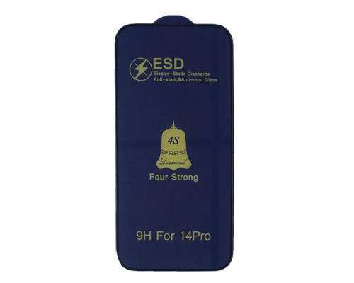Захисне скло ESD 4S (anti-static) for iPhone 14 Pro чорне тех пак. mag-200000140986255419