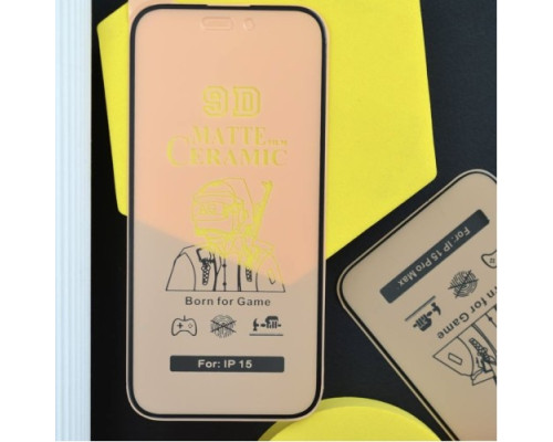 Захисне скло Ceramic MATTE for iPhone 16 Pro Max чорне тех пак mag-200000155734158939