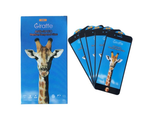 Giraffe Anti-static glass for iPhone 7Plus /8 Plus black тех упаковка (5шт) mag-200000143169639324