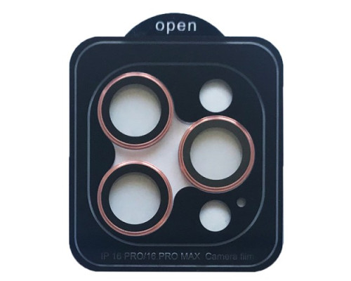 Захисне скло Camera METAL for iPhone 16 Pro / 16 Pro Max pink mag-2000001545584106264