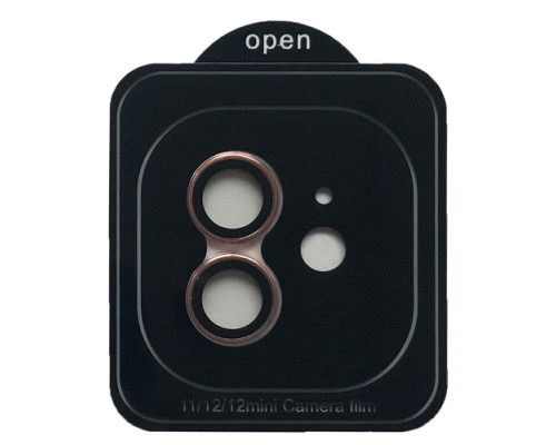 Захисне скло Camera METAL for iPhone 11/12/12 mini pink mag-200000155754955093