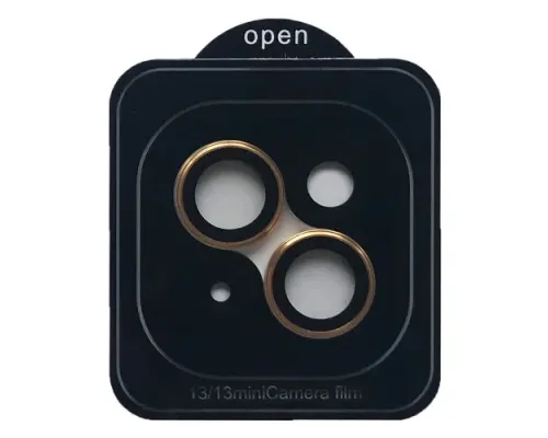Захисне скло Camera METAL for iPhone 13 / 13 mini gold mag-2000001557747145628