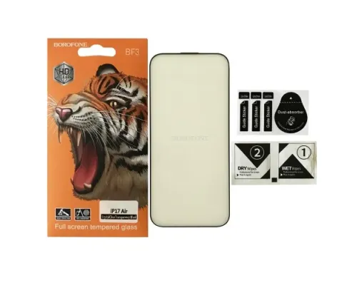 Захисне скло BOROFONE for iPhone 17 Air чорне mag-2000001615904144996