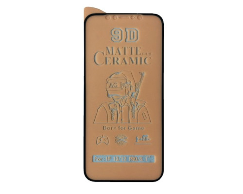 Захисне скло Ceramic MATTE for iPhone 12/12 Pro чорне тех. пак. mag-200000127162958901